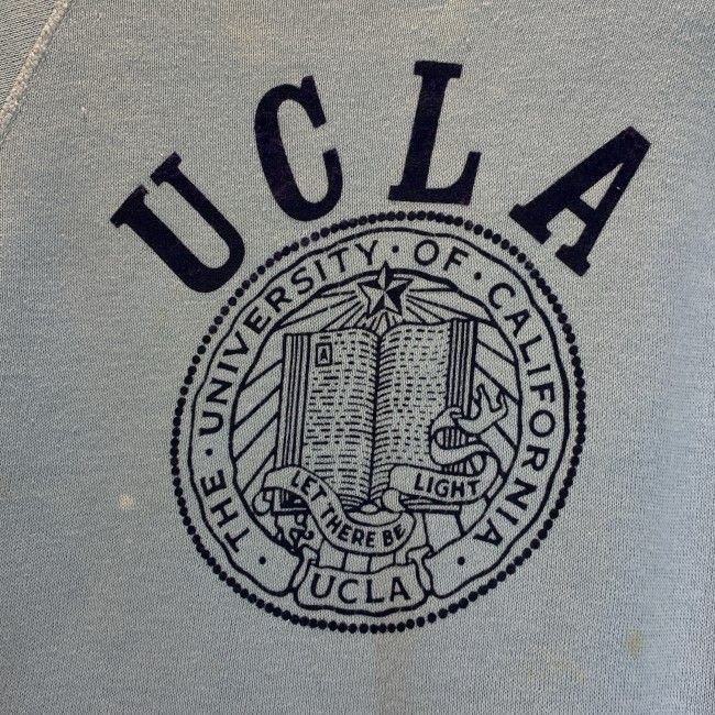 【中古】 Collegioate Pacific スウェット 80s vintage 80年代 OLD 半袖 トップス クルーネック 裏起毛 プリント UCLA USA製 古着 /1591 【中古】 Collegioate Pacific スウェット 80s vintage 80年代 OLD 半袖 トップス クルーネック 裏起毛 プリント UCLA USA製 古着 /1591