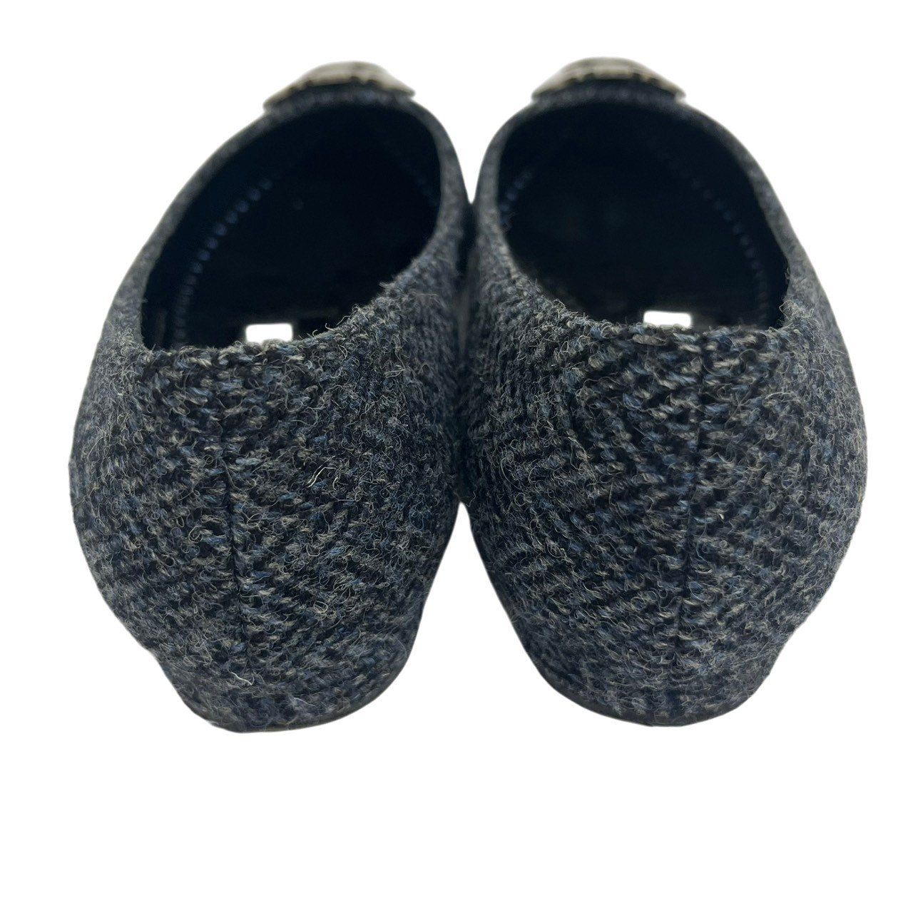 美品/MANOLO BLAHNIK/マノロブラニク/ハンギシ/ツイード/フラット/パンプス/36/RS1440