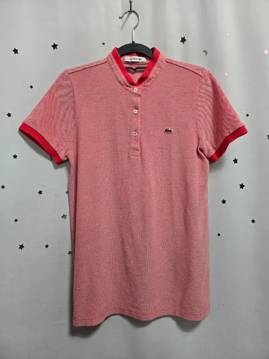 LACOSTE ラコステ レッド/ピンク 半袖 カラーネック Tシャツ 100
