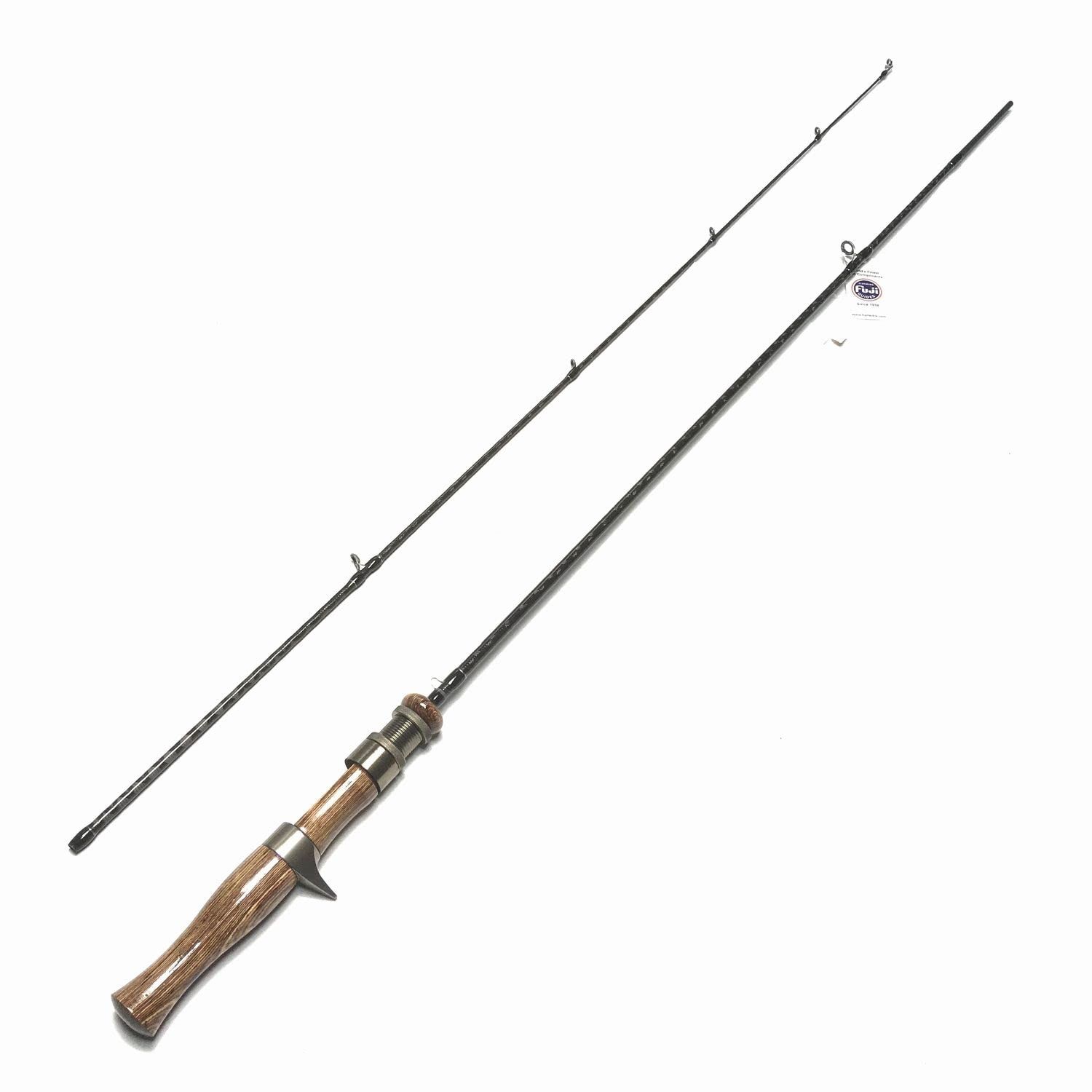 オーク(ナラの木)グリップ Fuji製ガイド 6フィート スピニングロッド2ピースL 6ft トラウト ルアー ロッド 渓流ロッド イワナ 山女 ニジマス エリアトラウト 管釣り ライトリグ バスロッド [6ftスピニング2ピース(L)]