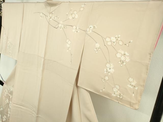 平和屋着物●極上 訪問着 駒刺繍 枝垂れ花 肌色地 暈し染め 金彩 逸品 DZAB6520kh6 平和屋着物●極上 訪問着 駒刺繍 枝垂れ花 肌色地 暈し染め 金彩 逸品 DZAB6520kh6