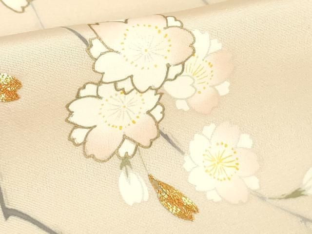 平和屋着物●極上 訪問着 駒刺繍 枝垂れ花 肌色地 暈し染め 金彩 逸品 DZAB6520kh6 平和屋着物●極上 訪問着 駒刺繍 枝垂れ花 肌色地 暈し染め 金彩 逸品 DZAB6520kh6