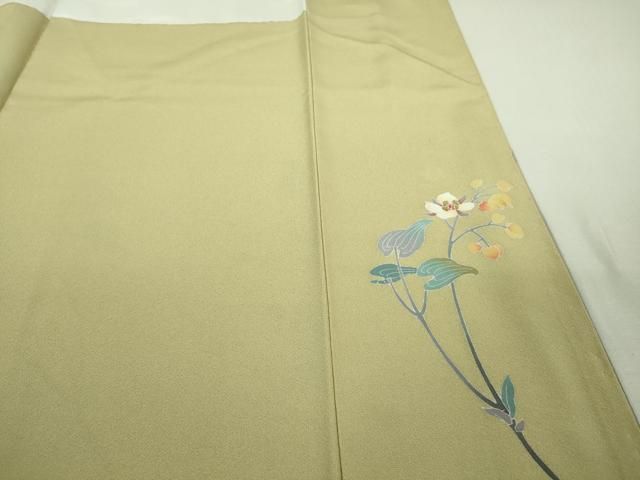 平和屋着物●極上 本加賀友禅作家 窪田祐兆 訪問着 枝花文 蒸栗色地 暈し染め 逸品 未使用 DZAB6559kh6 平和屋着物●極上 本加賀友禅作家 窪田祐兆 訪問着 枝花文 蒸栗色地 暈し染め 逸品 未使用 DZAB6559kh6