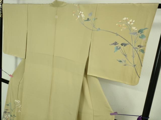 平和屋着物●極上 本加賀友禅作家 窪田祐兆 訪問着 枝花文 蒸栗色地 暈し染め 逸品 未使用 DZAB6559kh6 平和屋着物●極上 本加賀友禅作家 窪田祐兆 訪問着 枝花文 蒸栗色地 暈し染め 逸品 未使用 DZAB6559kh6