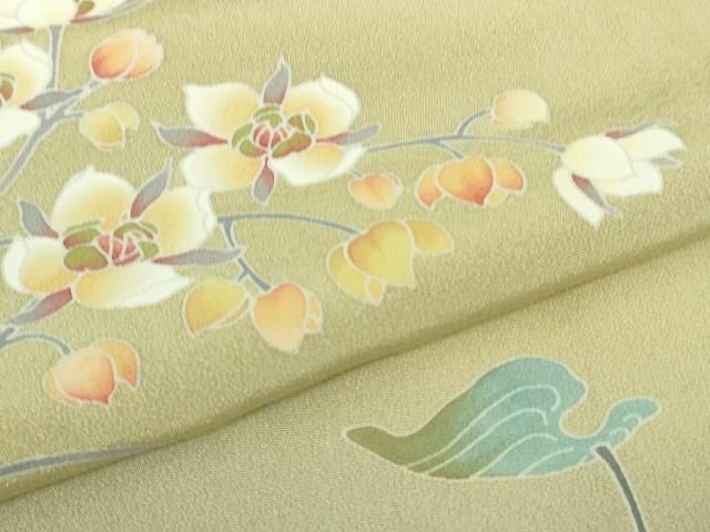 平和屋着物●極上 本加賀友禅作家 窪田祐兆 訪問着 枝花文 蒸栗色地 暈し染め 逸品 未使用 DZAB6559kh6 平和屋着物●極上 本加賀友禅作家 窪田祐兆 訪問着 枝花文 蒸栗色地 暈し染め 逸品 未使用 DZAB6559kh6