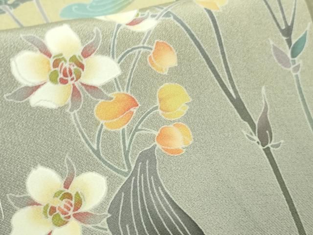 平和屋着物●極上 本加賀友禅作家 窪田祐兆 訪問着 枝花文 蒸栗色地 暈し染め 逸品 未使用 DZAB6559kh6 平和屋着物●極上 本加賀友禅作家 窪田祐兆 訪問着 枝花文 蒸栗色地 暈し染め 逸品 未使用 DZAB6559kh6
