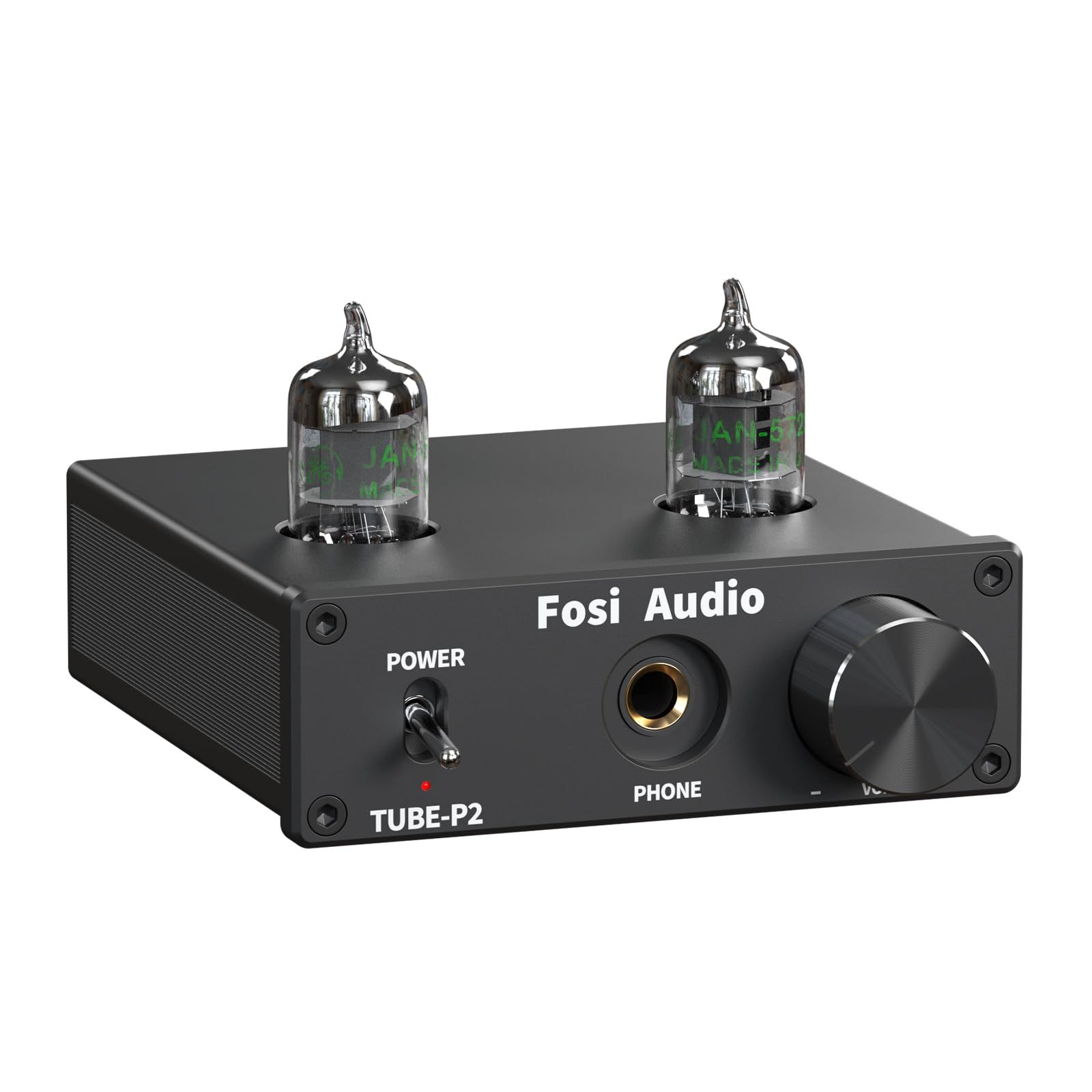 Fosi Audio P2 ヘッドフォン アンプ 小型 真空管 ヘッドホンアンプ ミニ HiFi ステレオ オーディオ 低グランドノイズ出力保護 6.35mmポート (電源付き) [並行輸入品]送料無料 898d64cc