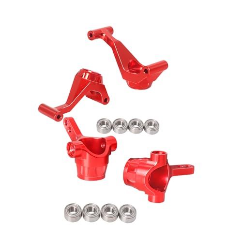 JOYSOG RCステアリングカップ、アルミ合金フロント&リアステアリングカップタミヤ1/10ホットショットII2024 4wd RCアップグレードアクセサリー(レッド)送料無料 54a405e5