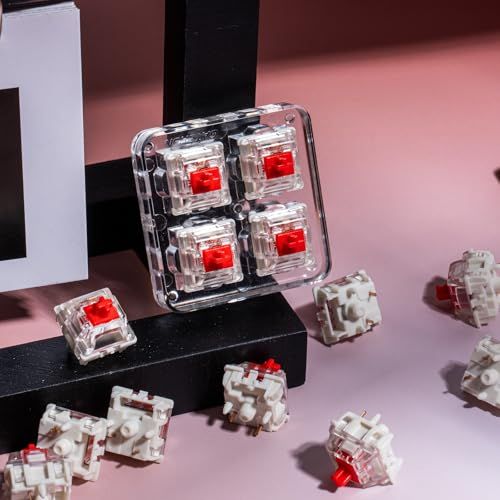 GATERON Jupiter Red キーボードスイッチ、リニア 45gf RGB LED 5ピン 工場出荷時潤滑済みキースイッチ MXメカニカルキーボード用(レッド、110個)送料無料 6619acee GATERON Jupiter Red キーボードスイッチ、リニア 45gf RGB LED 5ピン 工場出荷時潤滑済みキースイッチ MXメカニカルキーボード用(レッド、110個)送料無料 6619acee
