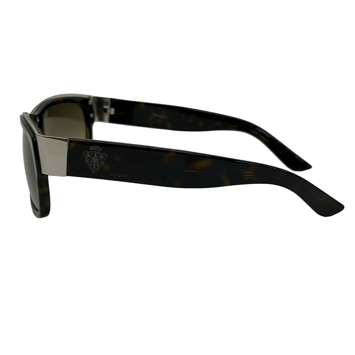GUCCI(グッチ) サングラス - GG1594/S ダークブラウン×シルバー