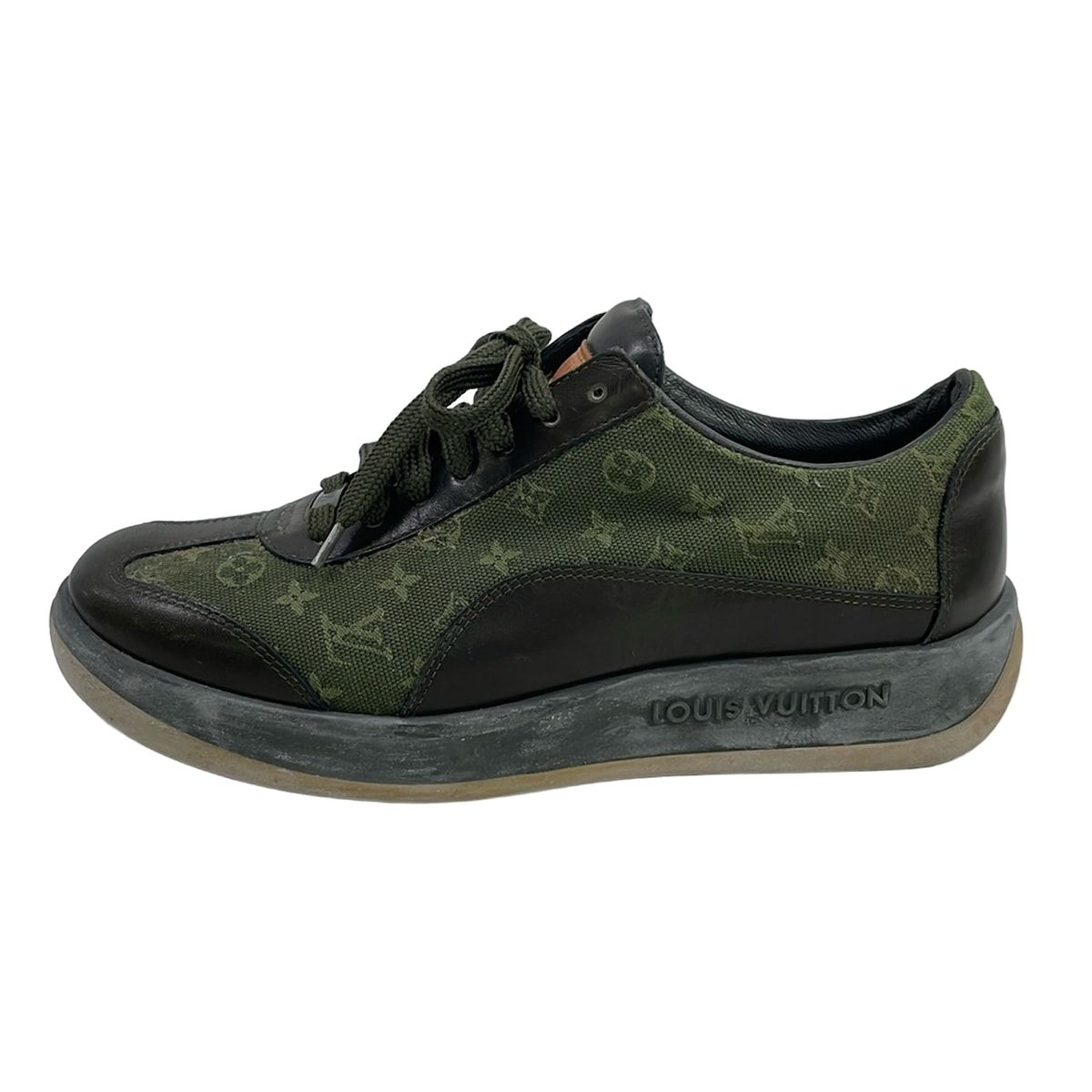 LOUIS VUITTON(ルイヴィトン) スニーカー 37 1/2 レディース - カーキ レザー