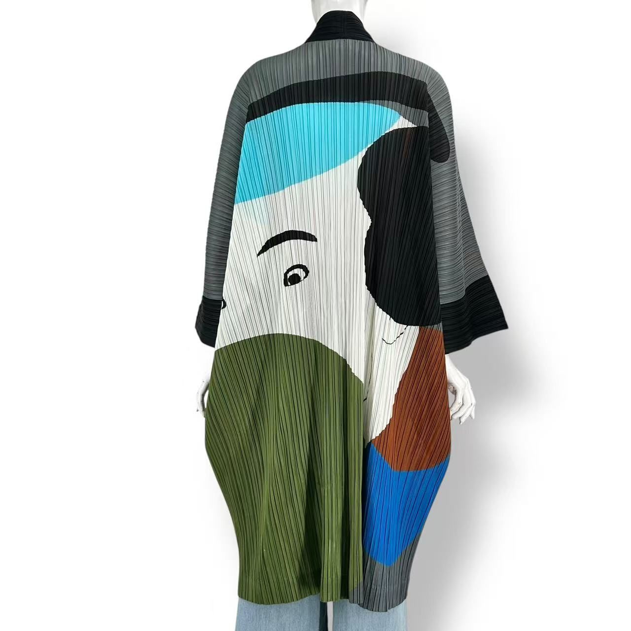 新品同様 ISSEY MIYAKE × IKKO TANAKA イッセイミヤケ×イッコウタナカ コート 田中一光 写楽浮世絵 サイズ3