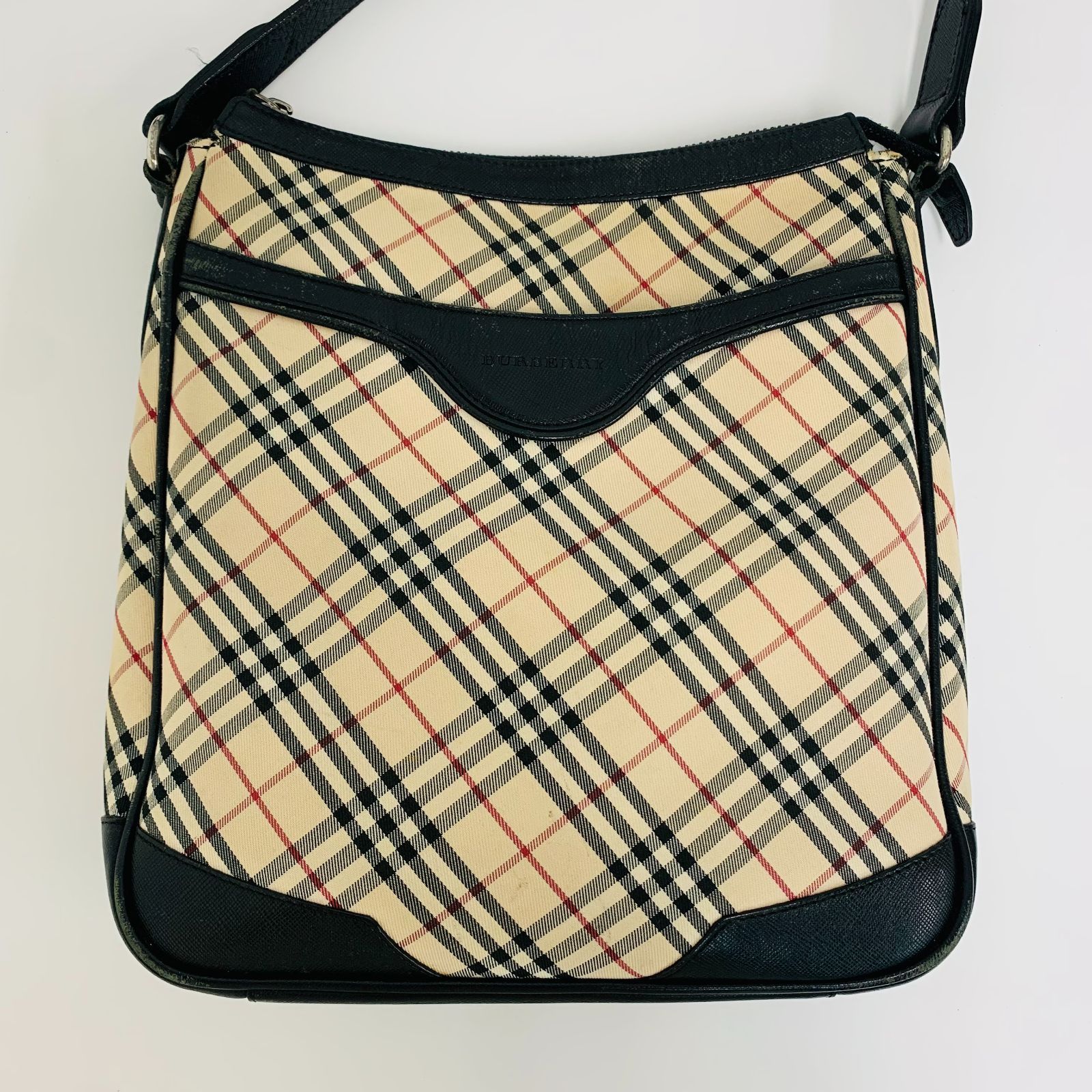 【定番/格安】Burberry バーバリー ノバチェック ショルダーバッグ 斜め掛け クロスボディ ブラック 黒 訳あり(0124)