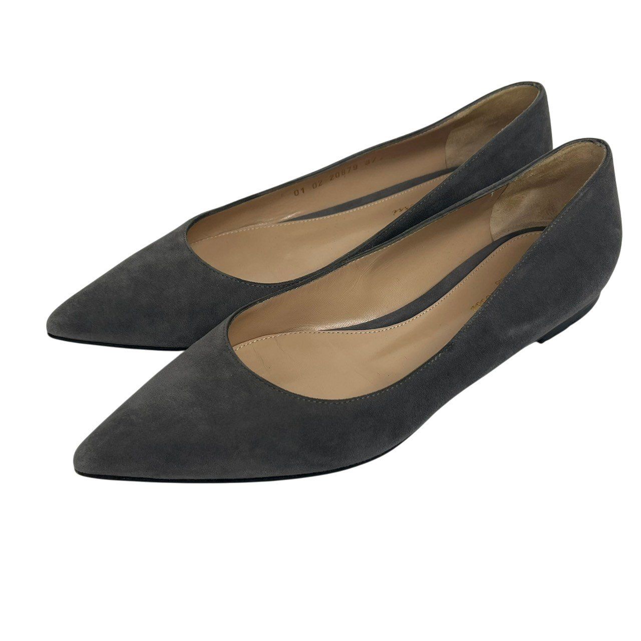 美品/Gianvito Rossi/ジャンヴィトロッシ/20879/GIANVITO FLAT/バレエシューズ/スエード/グレー/37/RS1441 美品/Gianvito Rossi/ジャンヴィトロッシ/20879/GIANVITO FLAT/バレエシューズ/スエード/グレー/37/RS1441