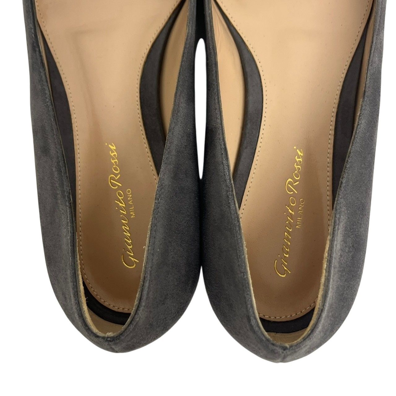 美品/Gianvito Rossi/ジャンヴィトロッシ/20879/GIANVITO FLAT/バレエシューズ/スエード/グレー/37/RS1441 美品/Gianvito Rossi/ジャンヴィトロッシ/20879/GIANVITO FLAT/バレエシューズ/スエード/グレー/37/RS1441