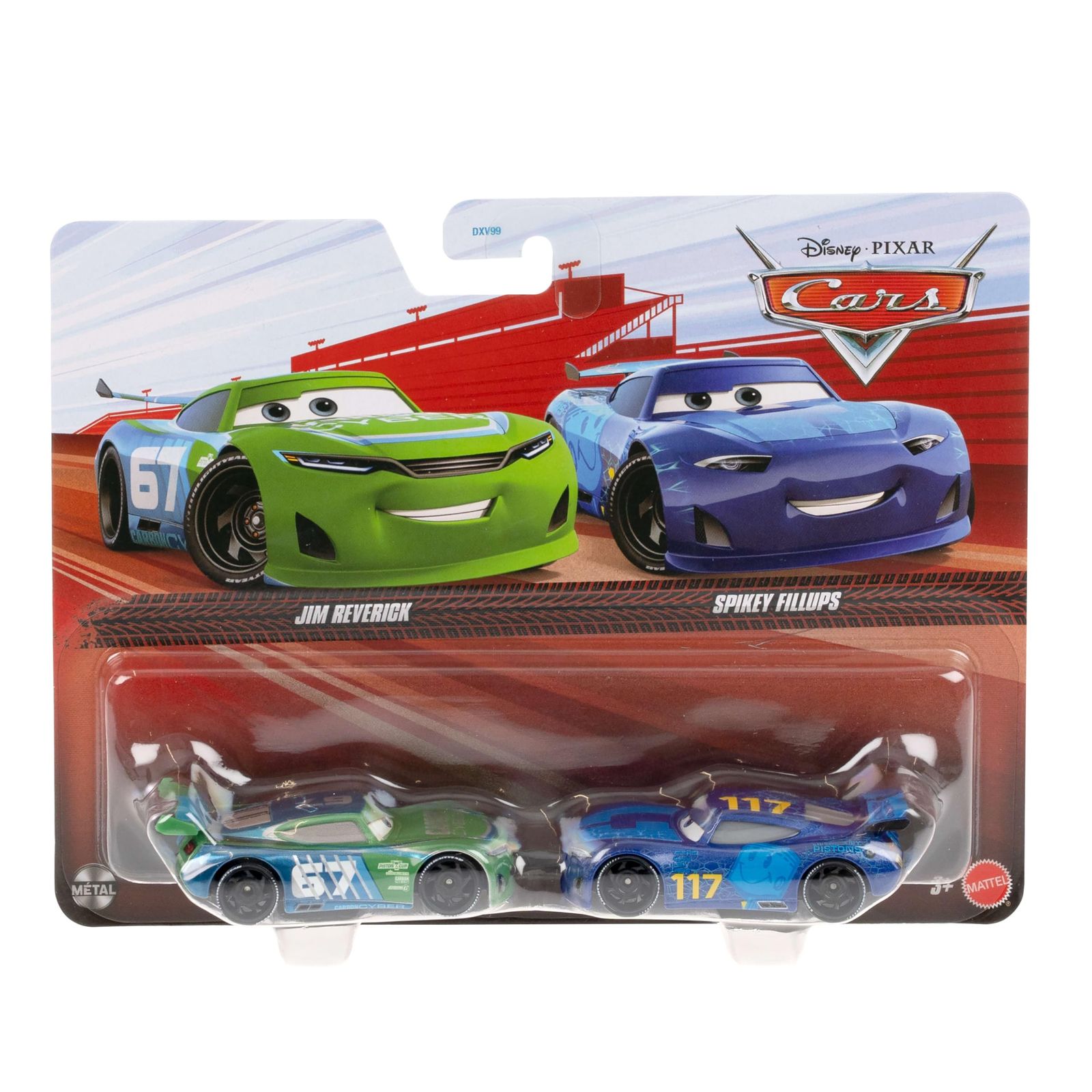Mattel ディズニー カーズ カーボンサイバー #67 ジム・レヴァリック&リル・トーキーピストンズ #117 スパイキーフィルアップ 2個パック