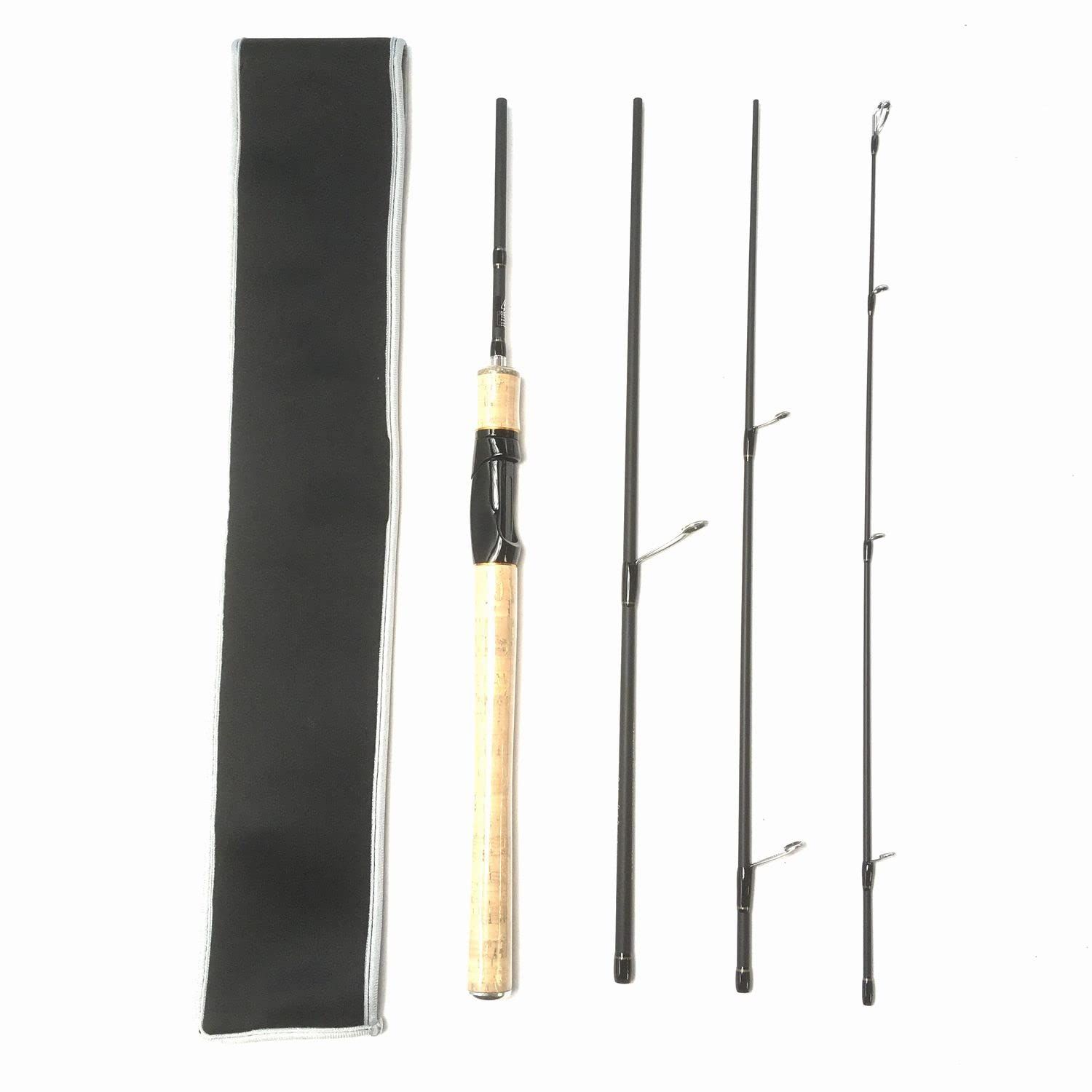 6フィート スピニングパックロッド 4ピース (L) 6ft スピニングロッド ライト トラウトロッド 渓流ロッド トラベルロッド アジングロッド メバリング ロックフィッシュロッド [6ft(1.8m)スピニングパックロッド4ピース(L)]