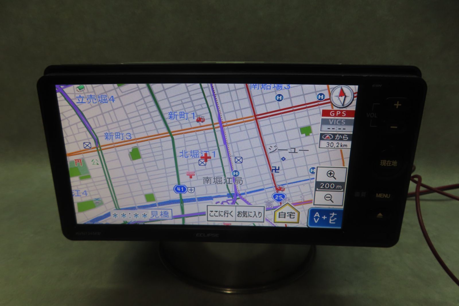 動作保証付☆F6589/イクリプス AVN134MW メモリーナビ 地図2014年 地 