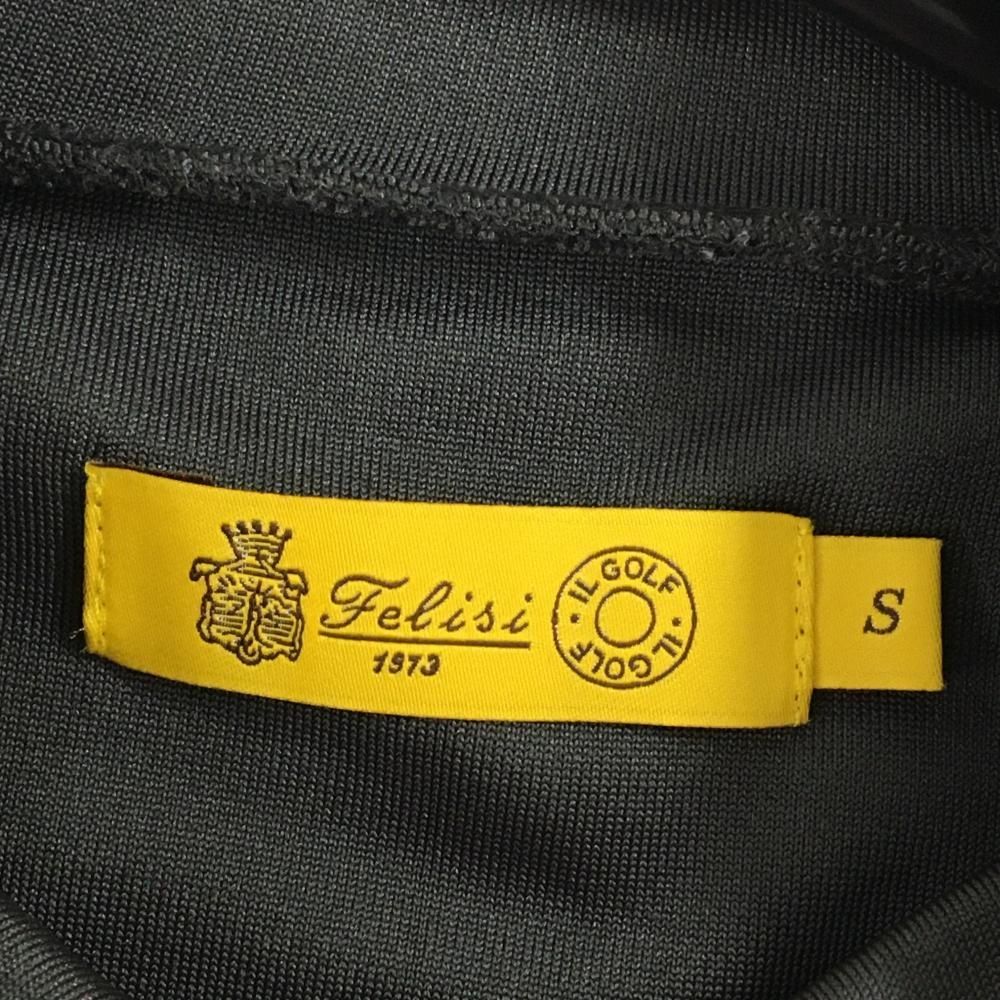 超美品】フェリージイルゴルフ 半袖ハイネックシャツ グレー×白 パネル