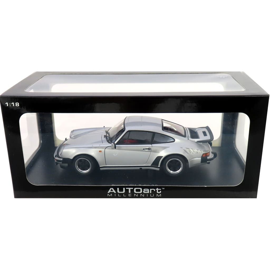 MILLENNIUM 1/18 ポルシェ 911 3.0 ターボ(シルバー) 完成品 ミニカー