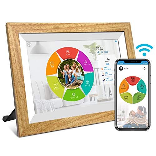 moonka デジタルフォトフレーム 10.1インチ wifi 人感センサー 1280*800 32GBストレージ内蔵 タッチパネル 写真や動画音楽再生 スライドショー IPS タッチパネル 広角視野 無料アプリ プレゼント用 日本語説明書 9c6897ff