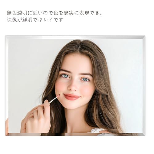 鏡 壁掛け ウォールミラー 40*50cm 洗面鏡 ミラー 浴室 お風呂 洗面台 厚さ4mm″mn f3263d33