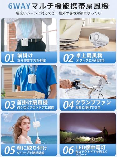 【2026新登場・冷却プレート付き】腰掛け扇風機 強力 ベルトファン ハンディファン冷却プレート 300LMライト付 10000mAh大容量 100段階風量調節 携帯扇風機 充電式 アウトドア LED残量表示 最長24時間持続 超軽量 ポータ 0700bf4d