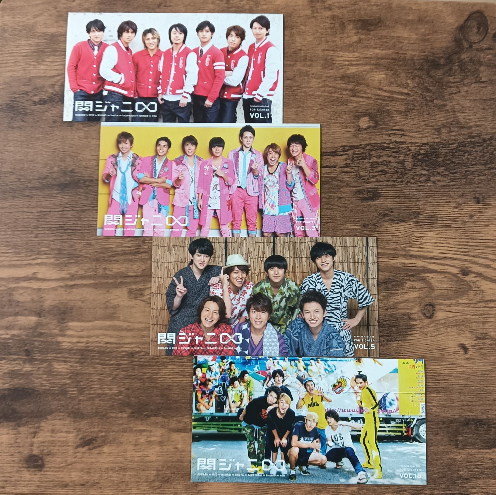 関ジャニ∞（SUPER EIGHT） ファンクラブ会報誌 Vol.1/Vol.3/Vol.5/Vol