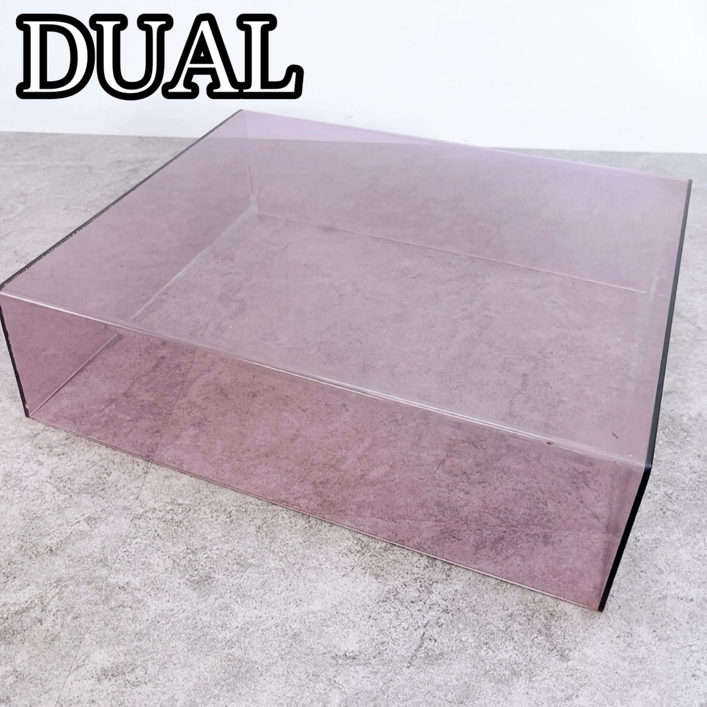 H-1477 DUAL 純正アクリルカバー 1229 1218 1219用 スモークパープル系 中古 やや小キズあり ダストカバー レコードプレーヤー ターンテーブル用