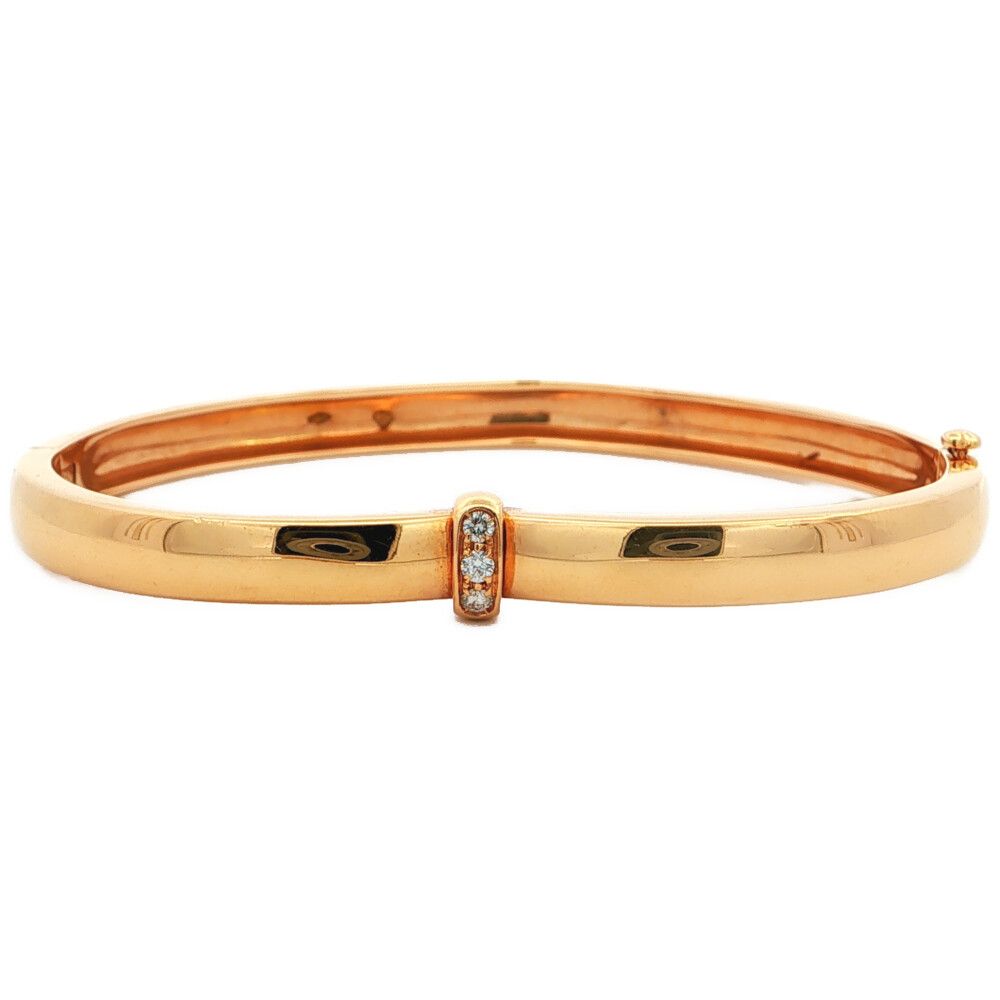 PIAGET ピアジェ ハート ダイヤモンドバングル K18YG/750-18.4g イエローゴールド【♀】【A】【レディース】★■615908【中古】