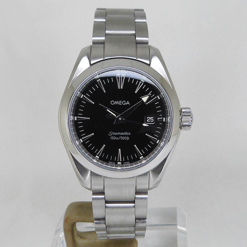 中古オメガ【OMEGA】 2577.50 シーマスター アクアテラ ブラック レディース QZ