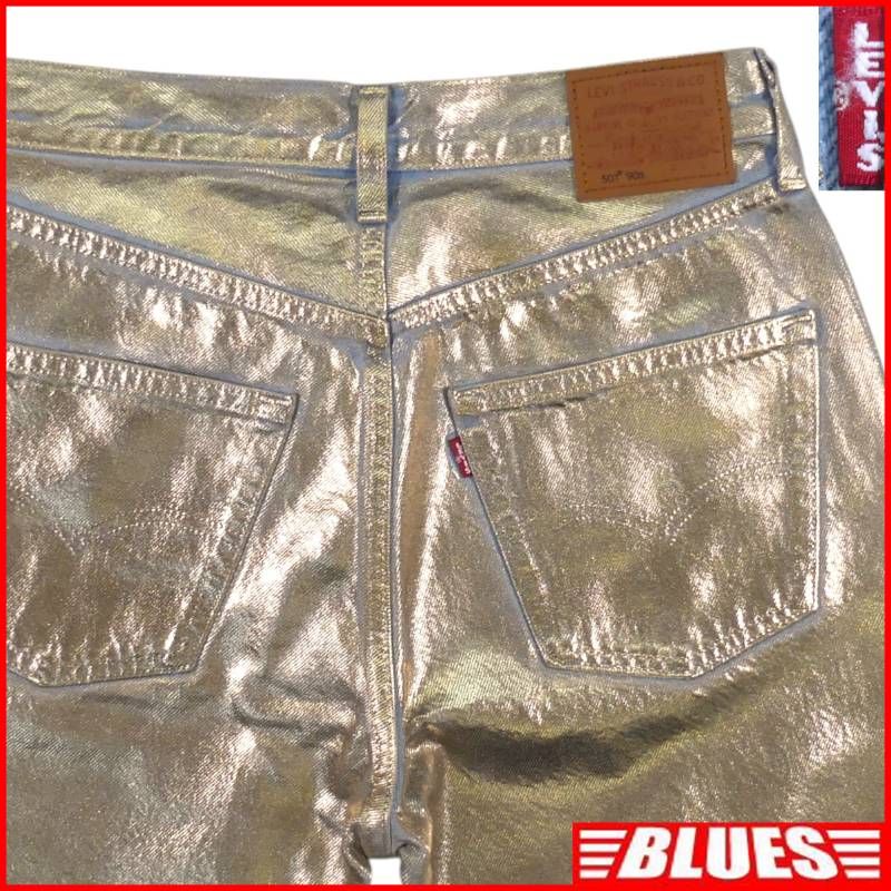 リーバイス501 W26 '90s ANKLE メタリック シルバー ゴールド ジーンズ ジーパン ユニセックス デニム 古着 ストレートタイプウエスト72cm以下一覧←SEULB屋着古← NR5021