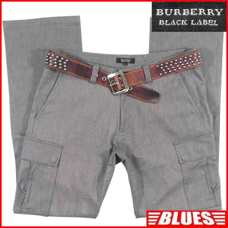 BURBERRY BLACK LABE バーバリーブラックレーベル 廃盤 カーゴパンツ グレー メンズ 79 バーバリー_ウエスト78cmから82cm一覧←SEULB屋着古← TY4505