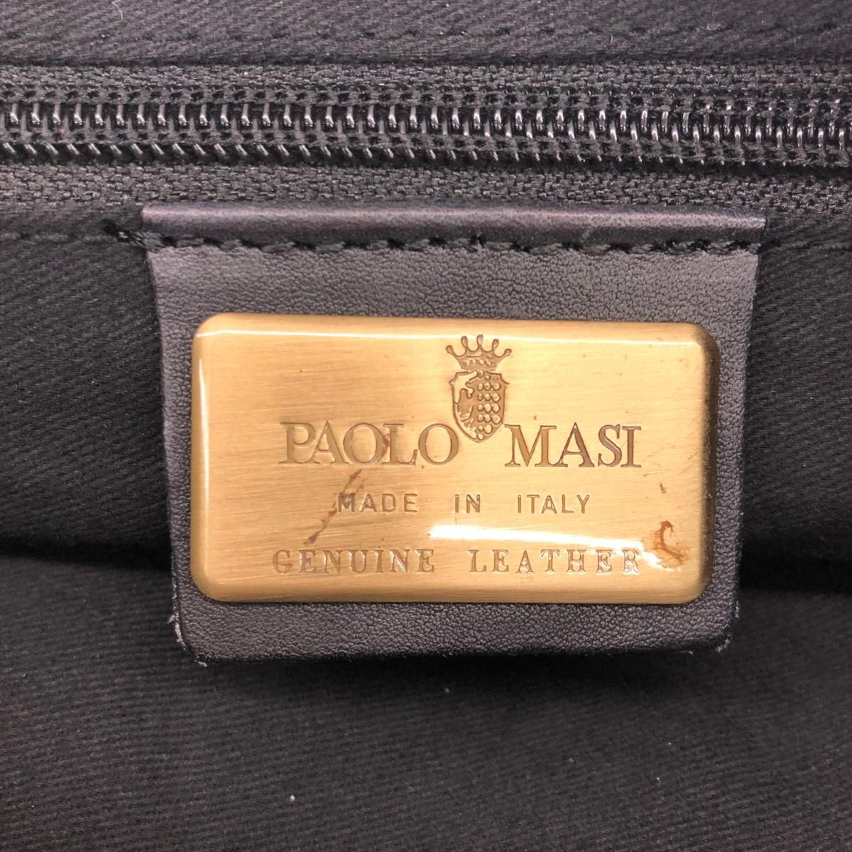 PAOLO MASI パオロマージ ショルダーバッグ メッシュレザー ブラック 