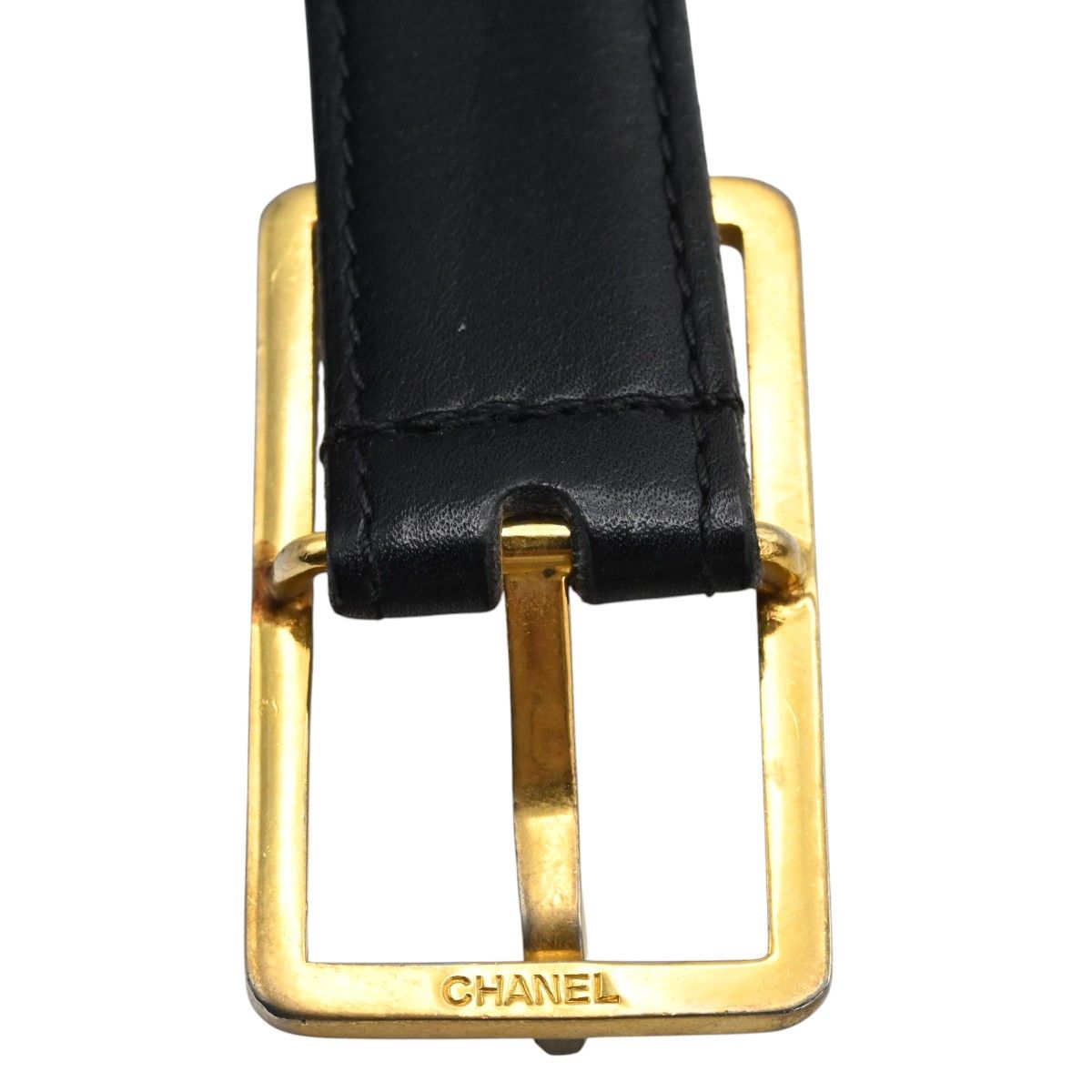 CHANEL シャネル ココマーク レザ― レディースベルト 70/28 ブラック
