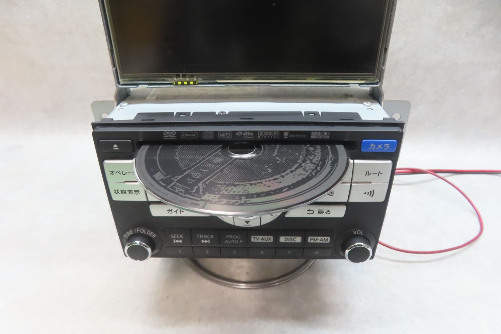 動作保証付★F6597/日産純正　エクストレイル　DNT31　NAU-M8102JP/UQW1111　25915 CS72C　HDDナビユニット CD再生OK 本体のみ　ステー付