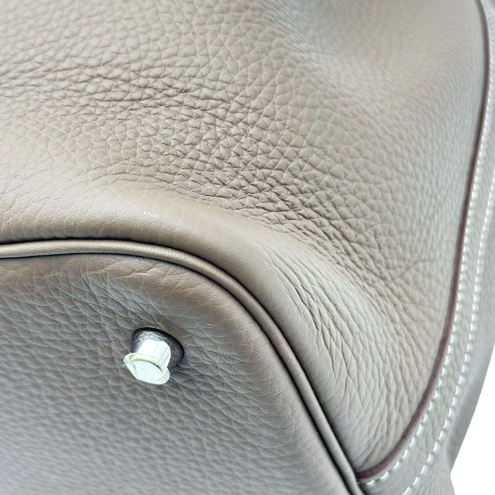 エルメス HERMES ピコタンロックMM □P刻印 エトゥープ シルバー金具 