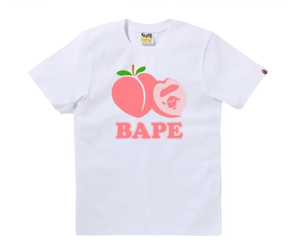 アベイシングエイプ ピーチ Tシャツ 白 M (w)