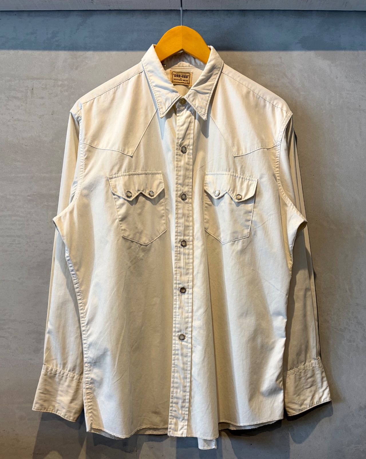 60〜70‘s DEE-CEE-WESTERN WEAR-Western shirt-(size 16 1/2) ディーシー ウェスタンシャツ
