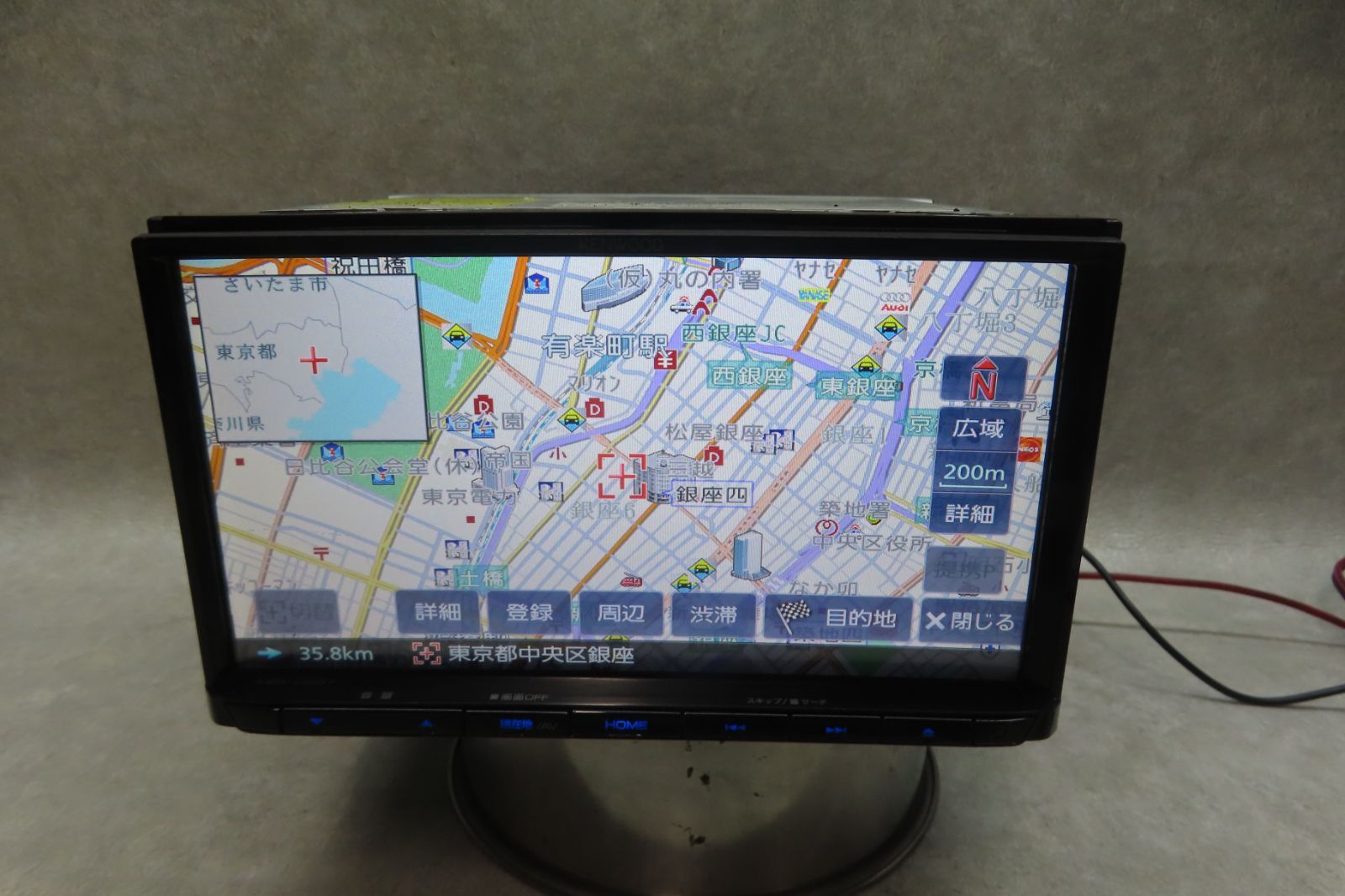 地図2019年★動作保証付★F6600/ケンウッド　MDV-D307　メモリーナビ　地デジTVワンセグ内蔵　CD再生OK　本体のみ