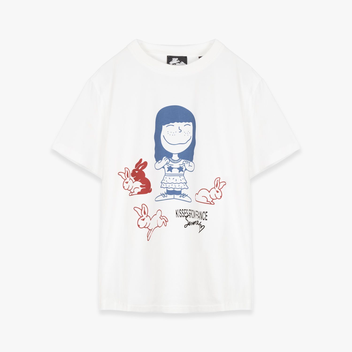 CARNE BOLLENTE | BISOU BISOU (WHITE) モトーラ世理奈 コラボレーション Tシャツ ロゴ グラフィック プリント トップス メンズ ホワイト