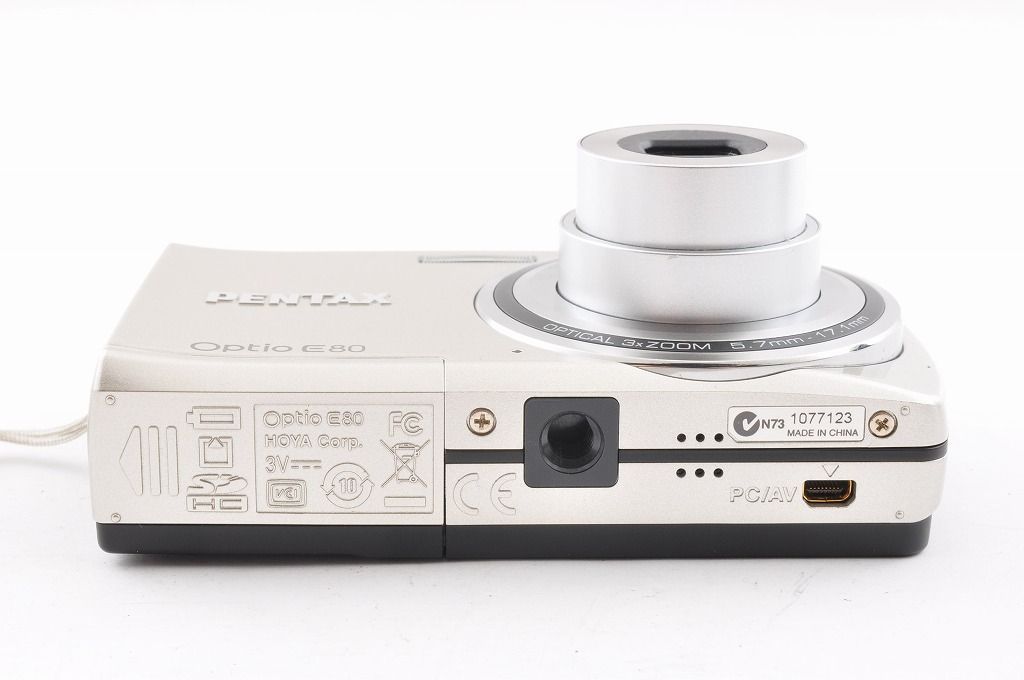 2ヶ月保証付き】PENTAX Optio E80 シルバー コンパクトデジタルカメラ
