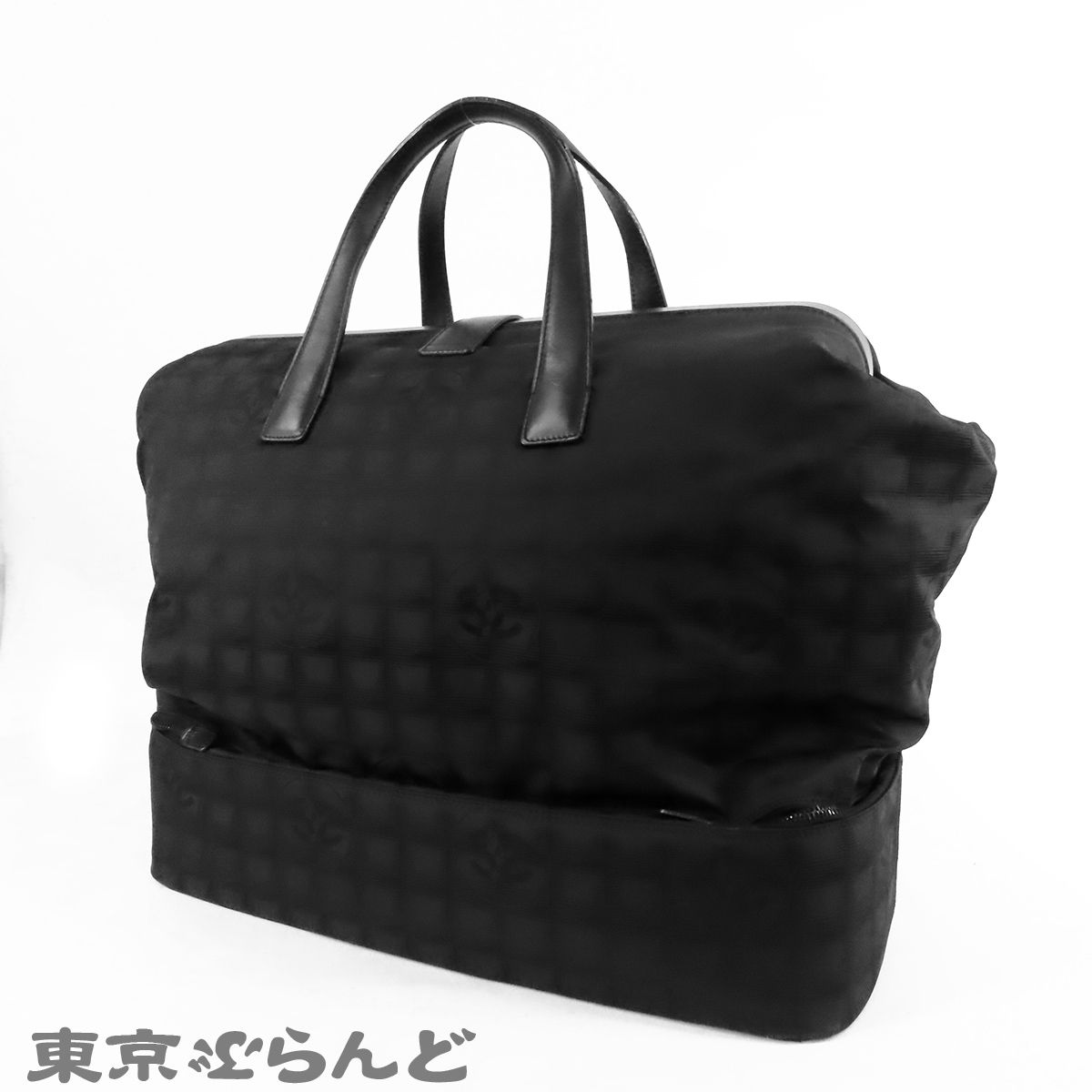 シャネル CHANEL ニュートラベルライン ボストンバッグ ブラック 黒