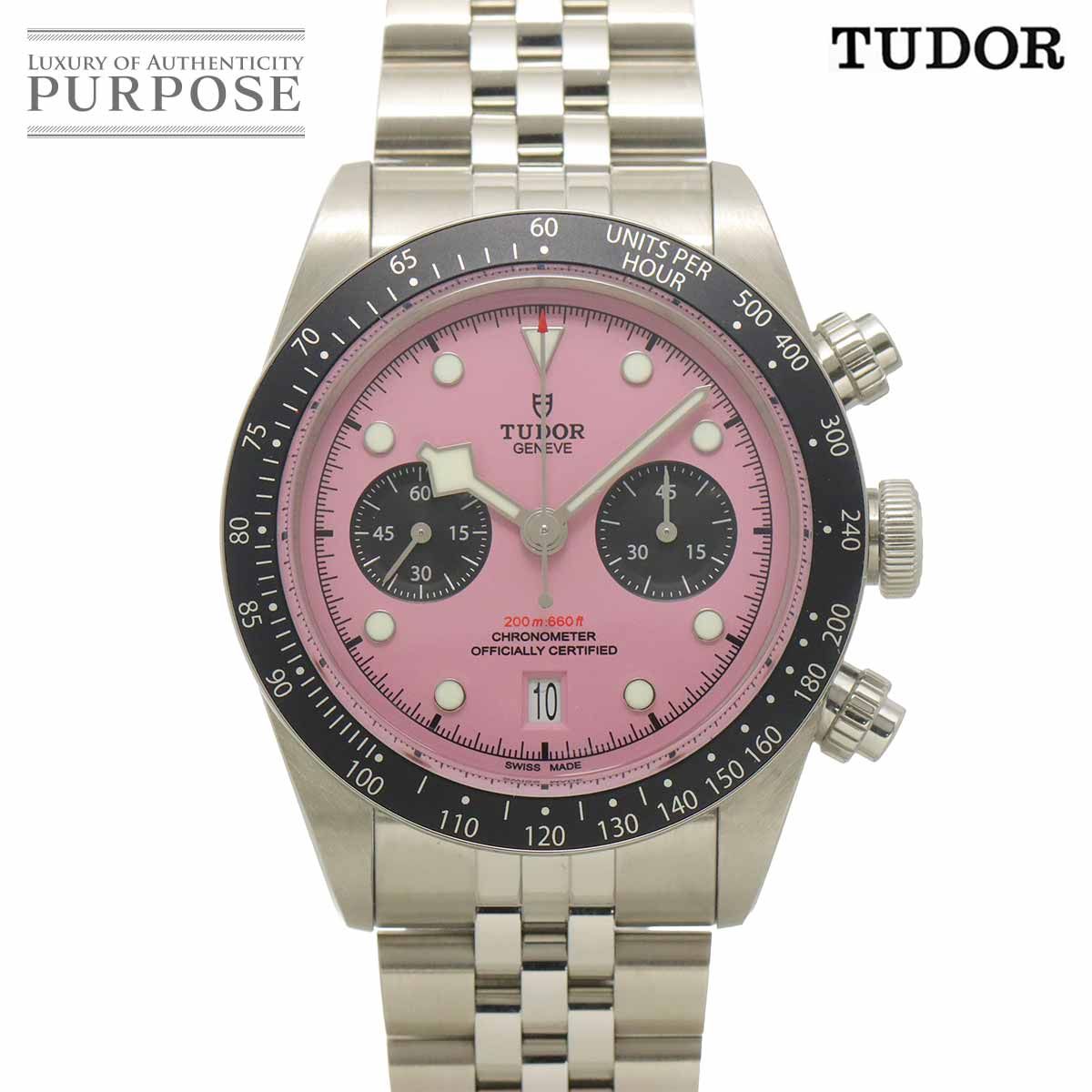 チューダー チュードル TUDOR ブラックベイ クロノ 79360N クロノグラフ メンズ 腕時計 デイト ピンク 自動巻き Black Bay 90326392