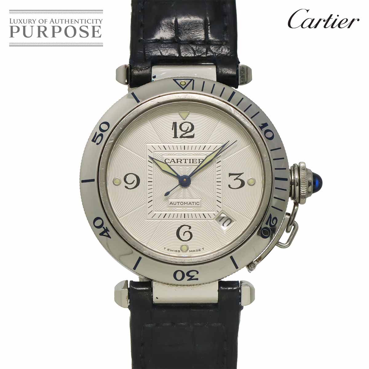 カルティエ Cartier パシャ 38mm W3103155 メンズ 腕時計 デイト シルバー オートマ 自動巻き ウォッチ Pasha 90327771