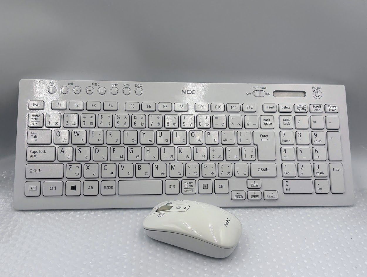 NEC KG-1129 ワイヤレスキーボード＆MT-1337マウス 中古 - メルカリ
