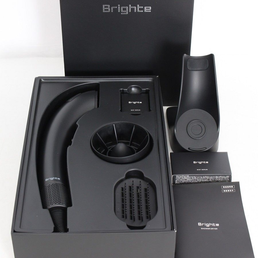 美品】Brighte SHOWER DRYER BRT-SD173 ブラック ヘアドライヤー