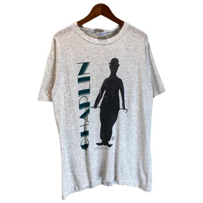 【中古】　All Sport　Tシャツ　90s vintage　90年代　OLD　半袖　トップス　クルーネック　プリント　チャップリン　USA製　古着　/1953