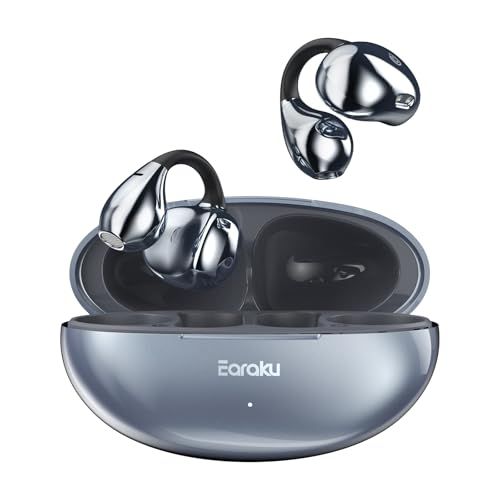 【新品】【音質至上主義・アクセ感覚のイヤーカフ型】 Earaku (イアラク) SoundClip ワイヤレスイヤホン オープンイヤー イヤホン イヤーカフ型 超軽量 耳を塞がない 耳挟み式 音漏れ無し 骨伝導の革新 DSP機能 Malleu 48b7d210