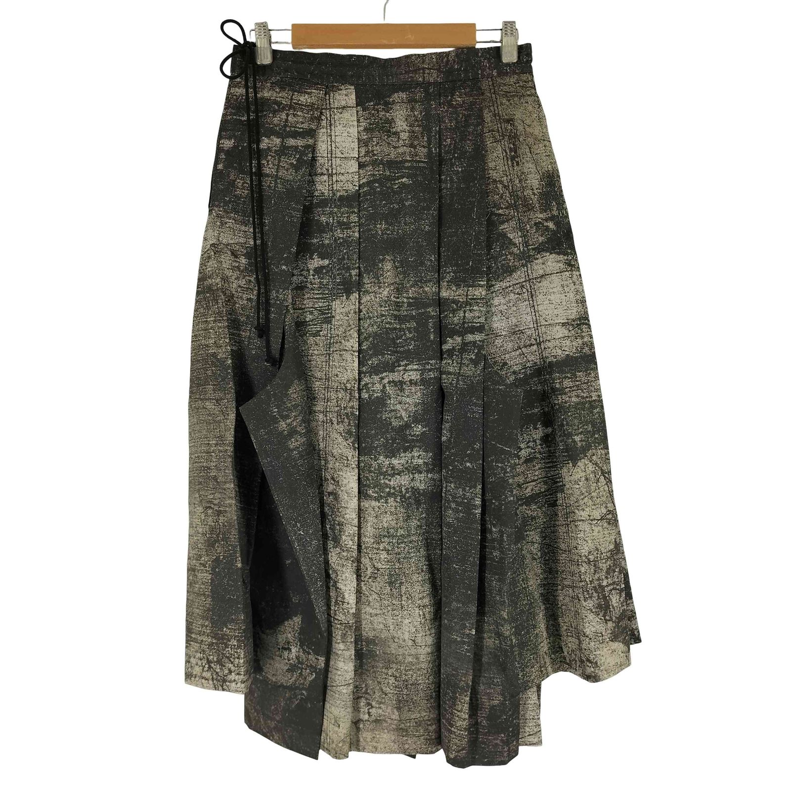 レギュレーションヨウジヤマモト REGULATION Yohji Yamamoto 壁面プリント ナイロンタックスカート レディース JPN：2